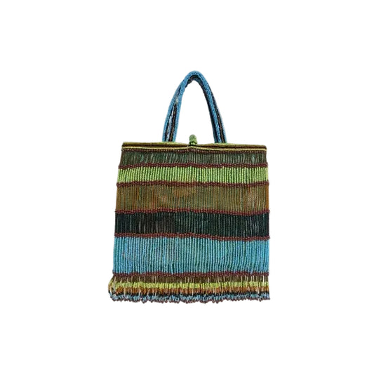 Monstera - Cotton Bag With Beads Embroidery