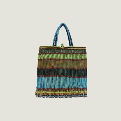 Monstera - Cotton Bag With Beads Embroidery