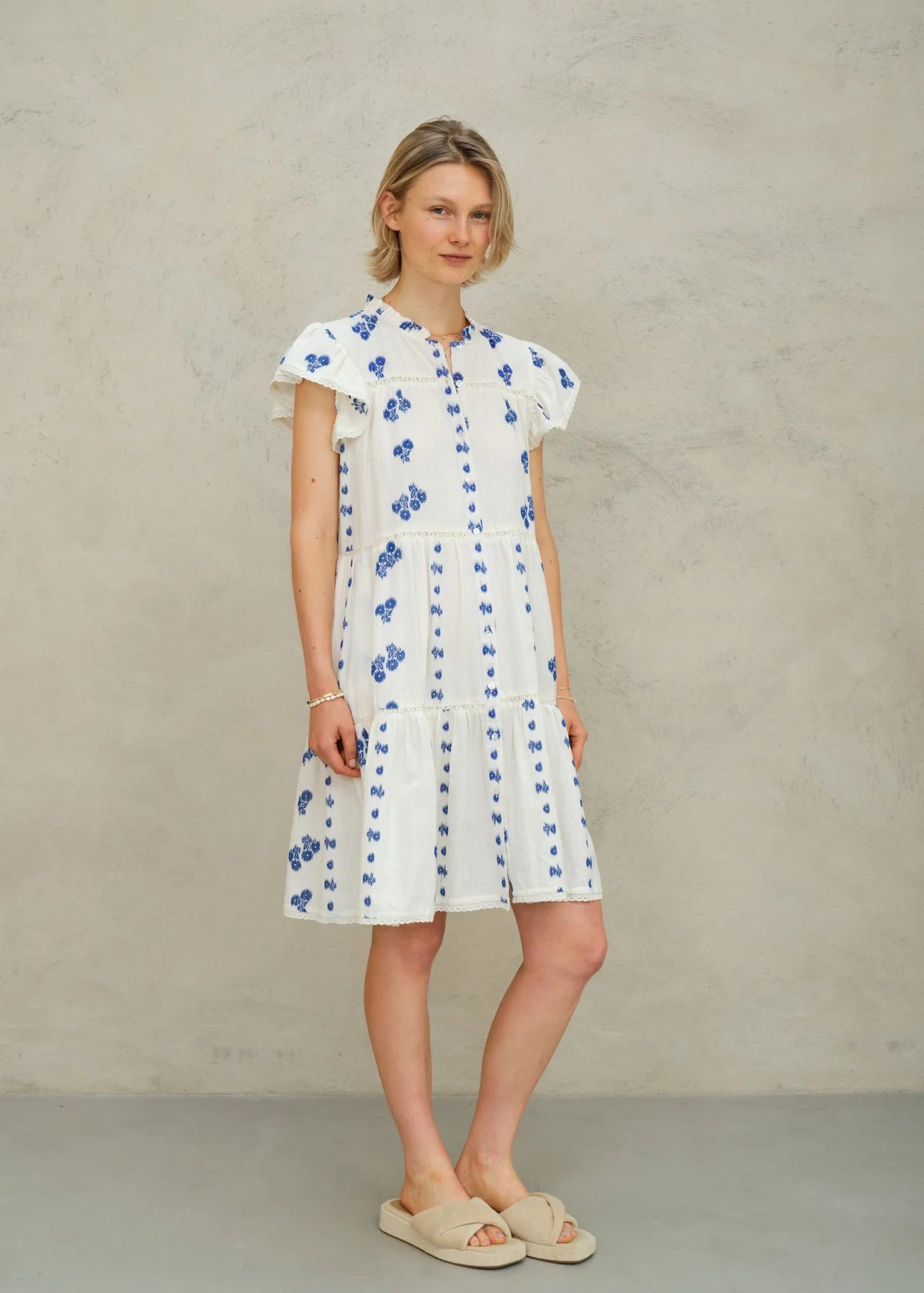 Iris Woven Frill S/Dress