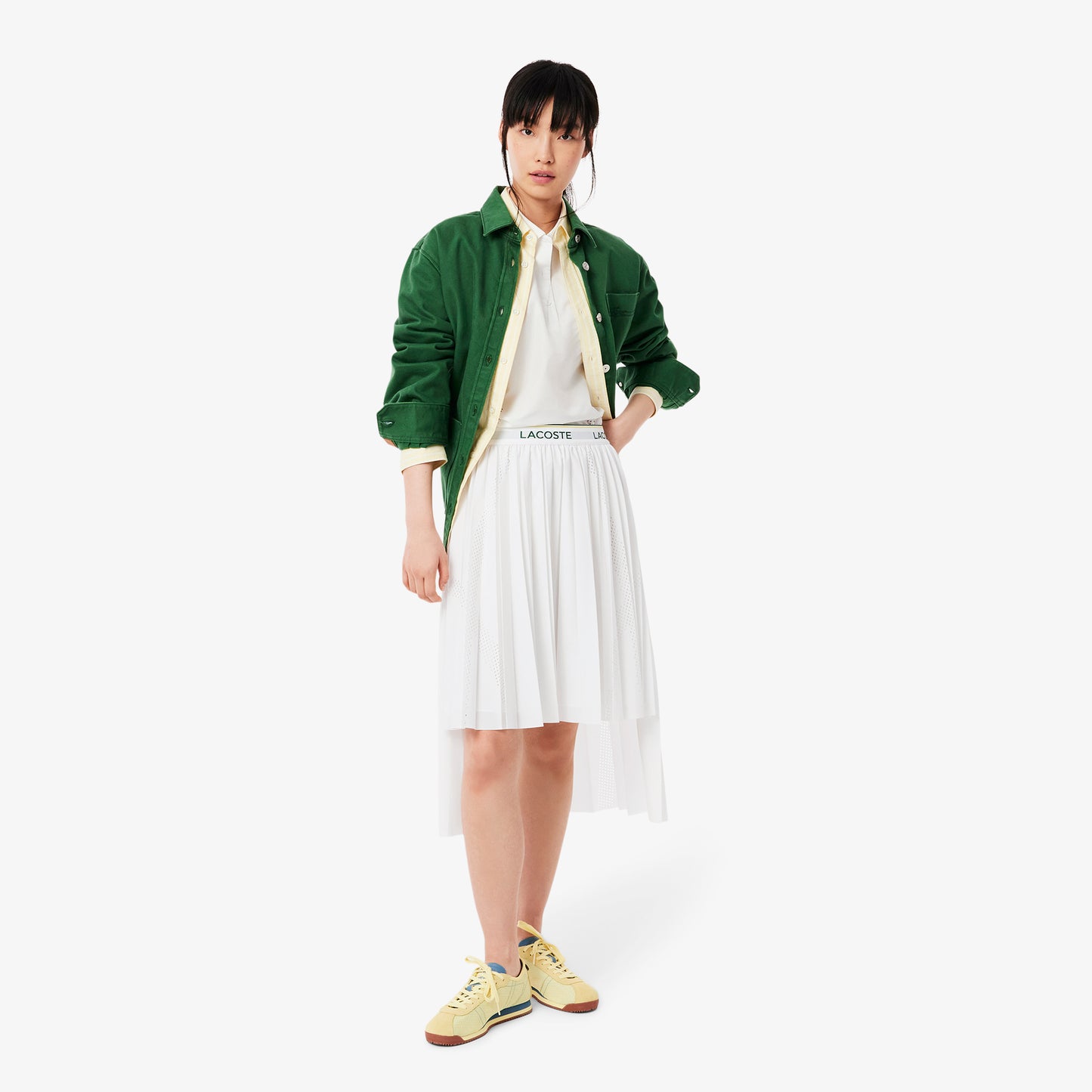 Technical Woven Midi Skirt