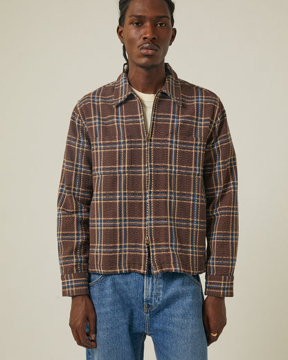 Venice Plaid Zip Jacket
