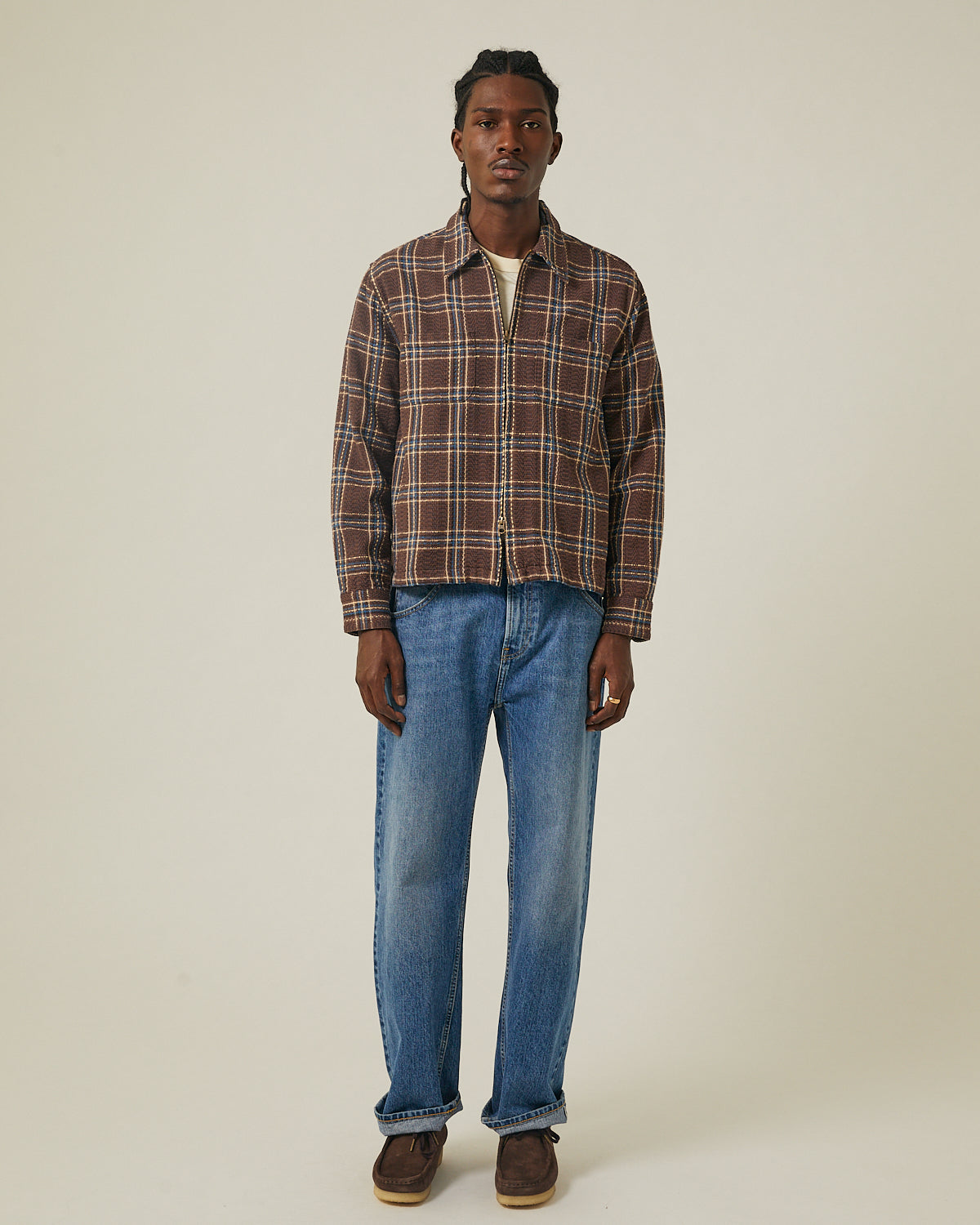 Venice Plaid Zip Jacket