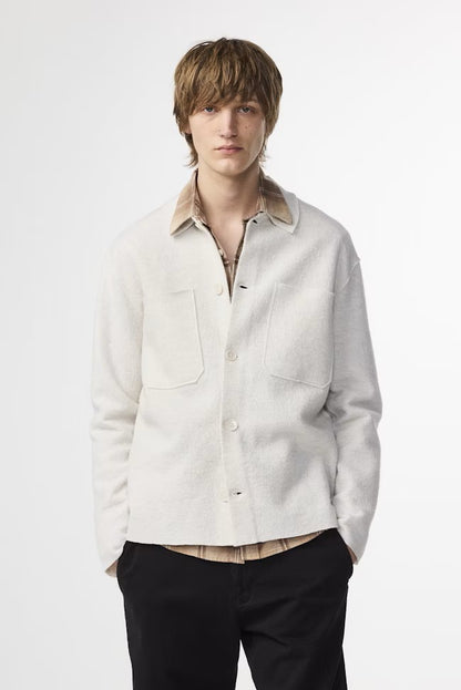 Jonas Boiled wool Overshirt