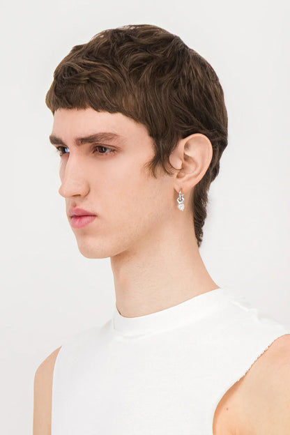 Ethan Pearl Earrings Palladium