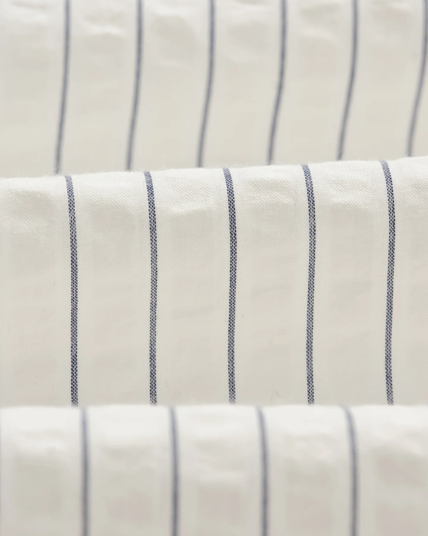 Kew Shirt White/Blue Seersucker Stripe