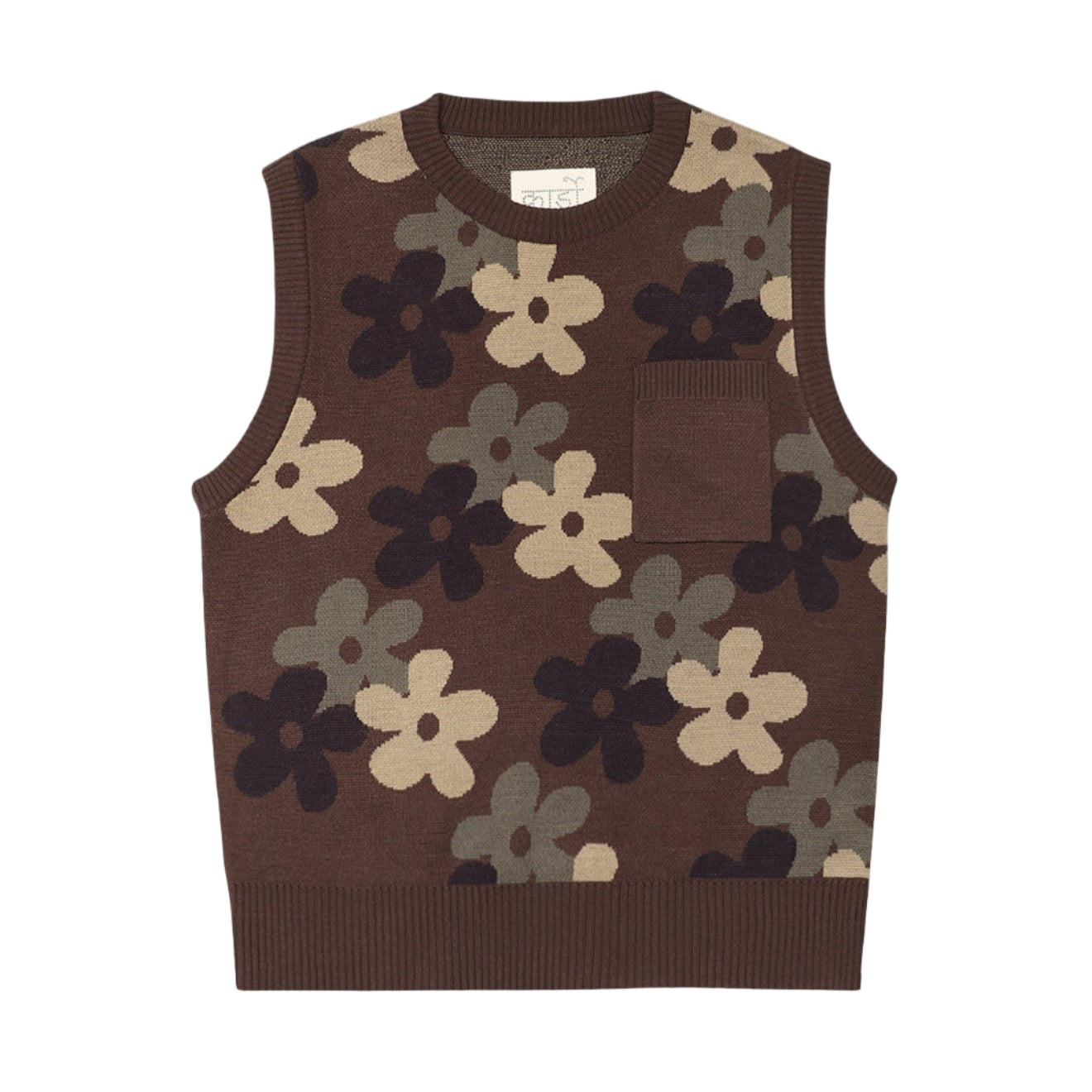 MANISH KNITTED VEST WITH PATCH POCKET