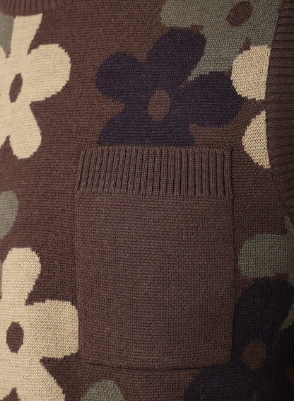 MANISH KNITTED VEST WITH PATCH POCKET