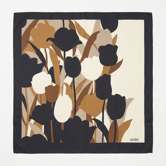 Tulips Silk Scarf 90cm