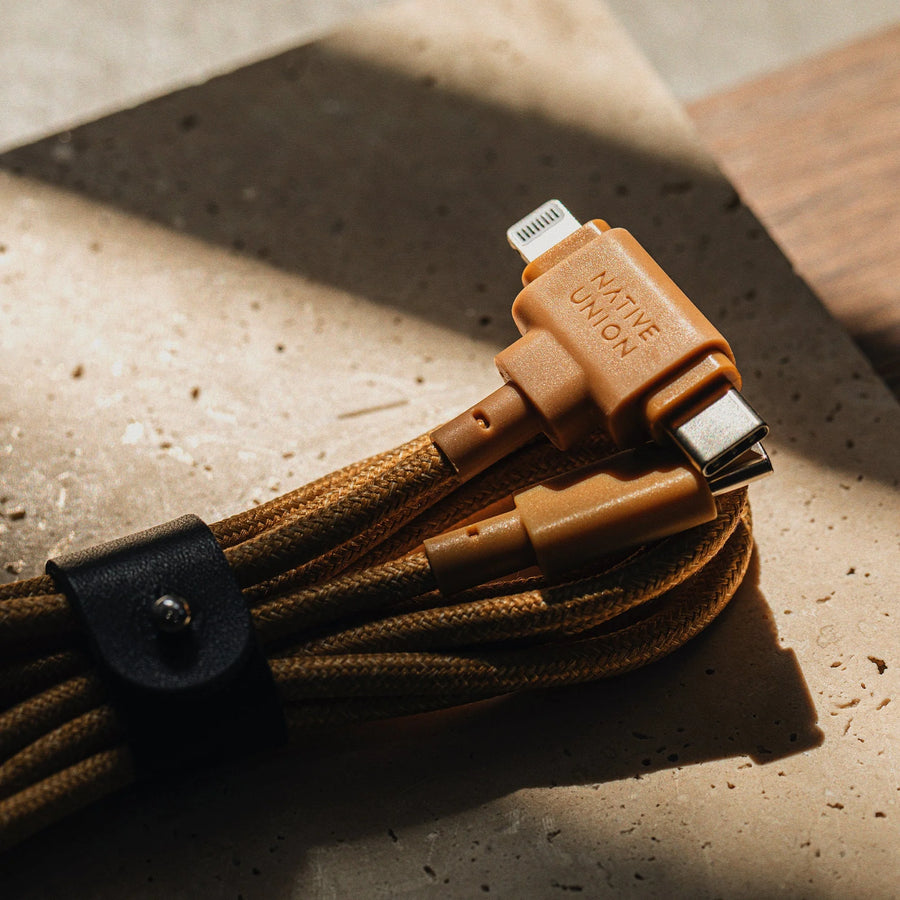 Belt Cable Duo 1.5m (USB-C to USB-C & Lightning) Kraft