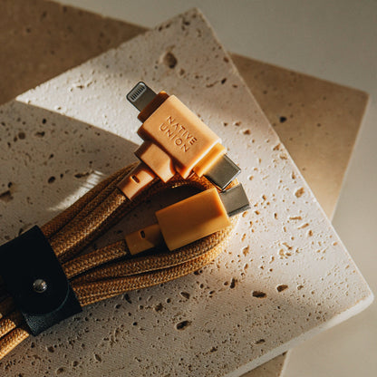 Belt Cable Duo 1.5m (USB-C to USB-C & Lightning) Kraft