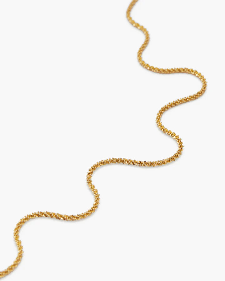 Ruffle Chain Necklace Gold