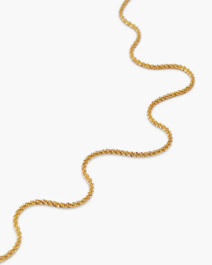 Ruffle Chain Necklace Gold