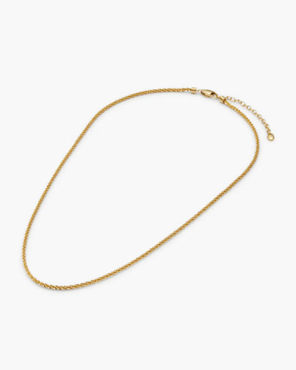 Ruffle Chain Necklace Gold