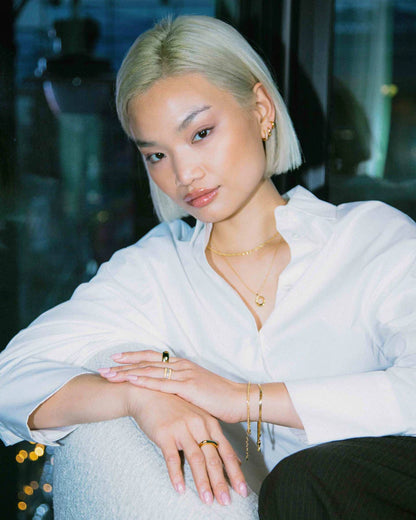 Ruffle Chain Necklace Gold