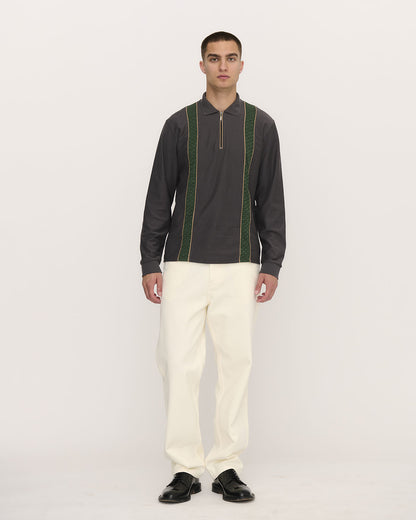 Lace LS Zip Polo