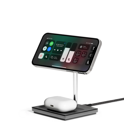 Snap Magnetic 2-in-1 Wireless Charger Slate