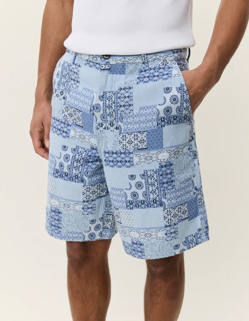 Patchwork Jacquard Shorts