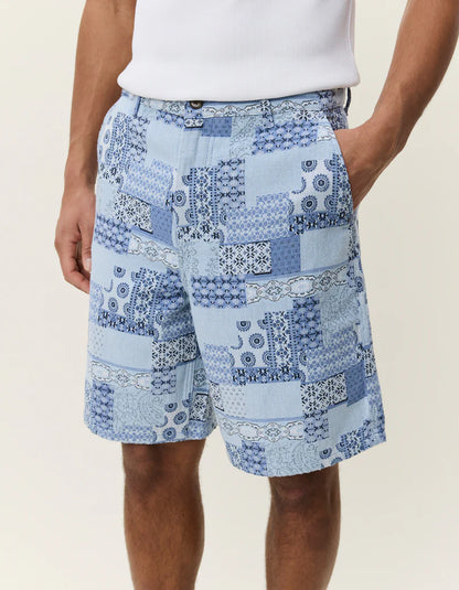 Patchwork Jacquard Shorts