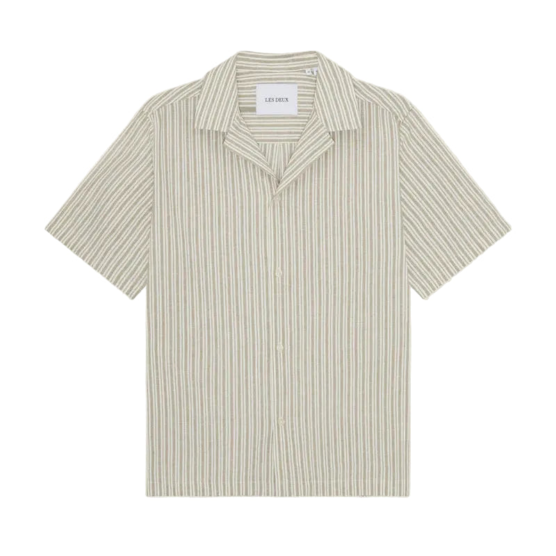 Stripe Cotton-Linen SS Shirt