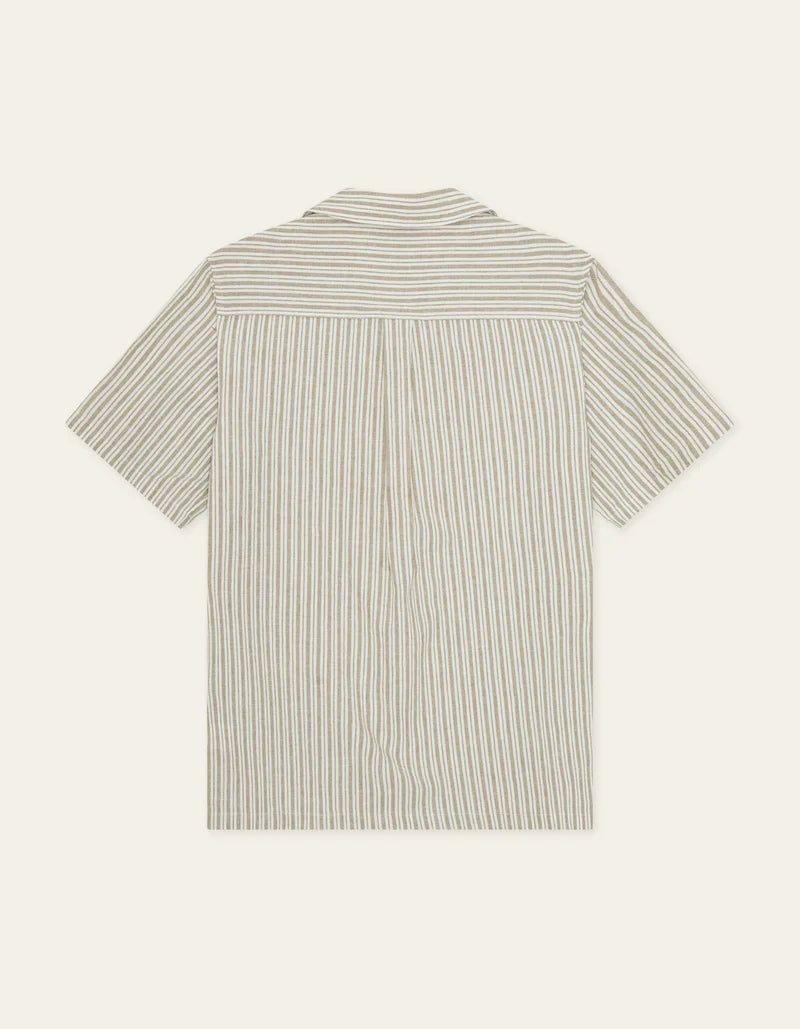 Stripe Cotton-Linen SS Shirt