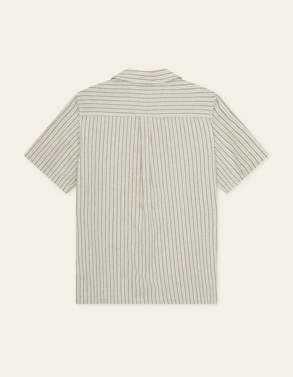 Stripe Cotton-Linen SS Shirt
