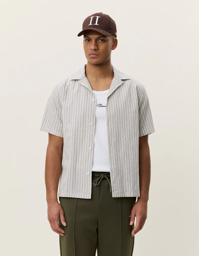 Stripe Cotton-Linen SS Shirt