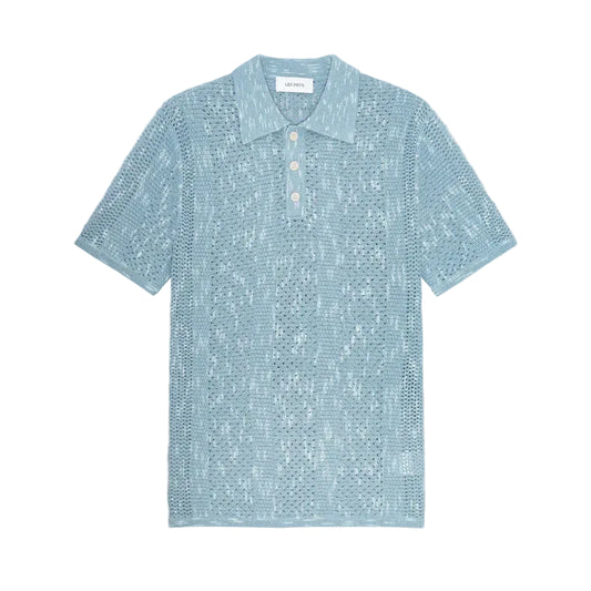 Striped Lace Knitted Polo