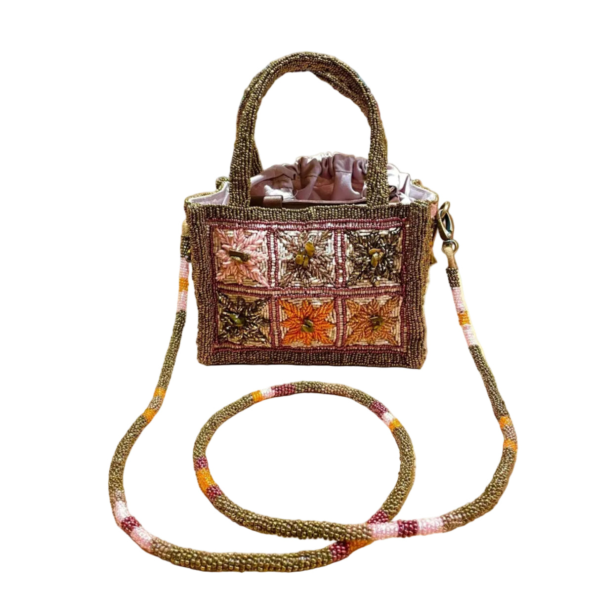 Lily - Cotton Bag With Beads Embroidery