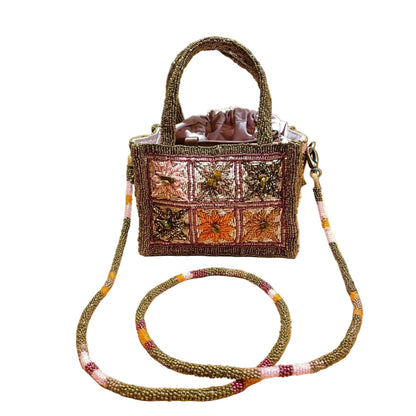 Lily - Cotton Bag With Beads Embroidery