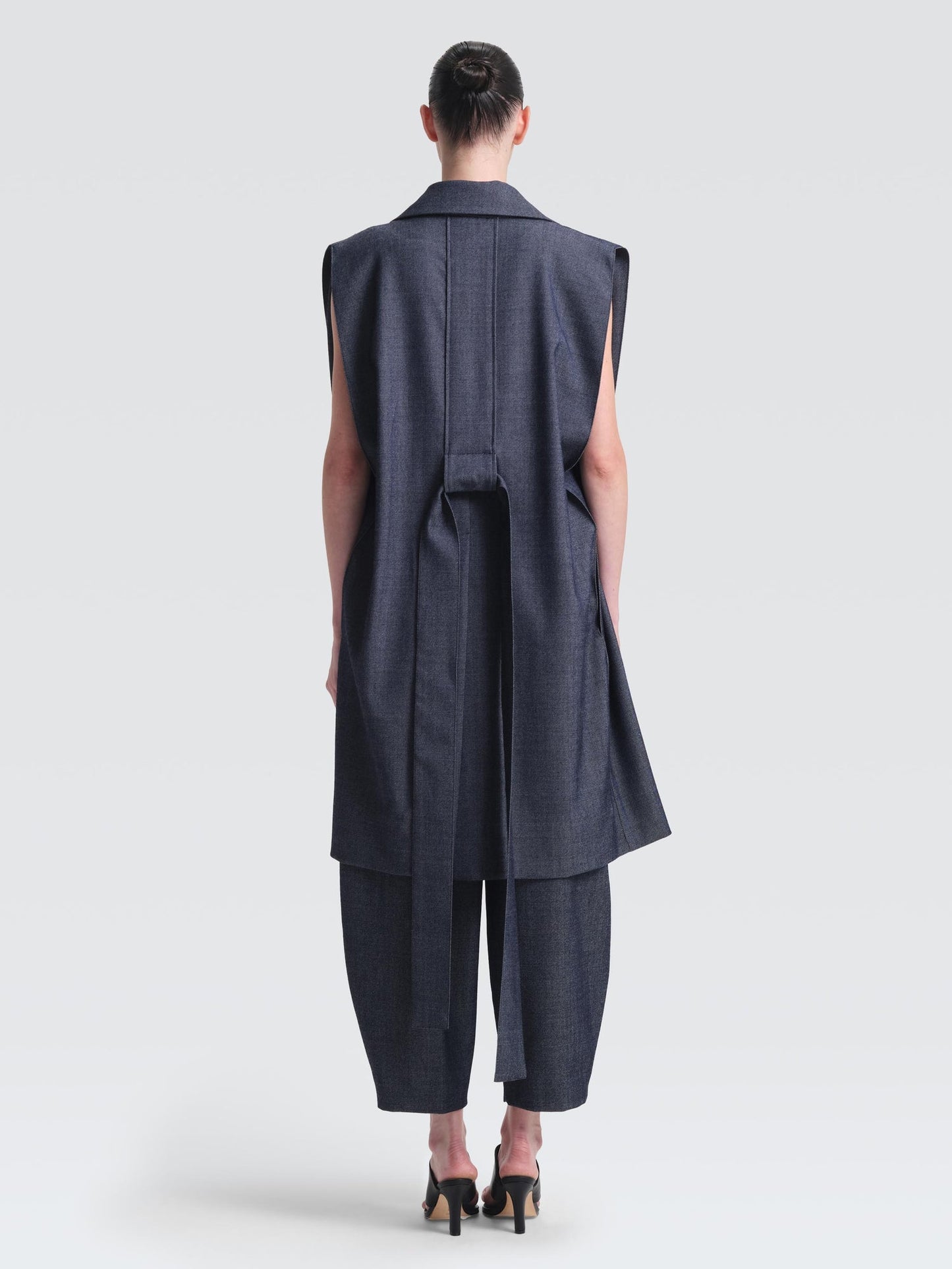 Linen Denim "Hemming" Gilet