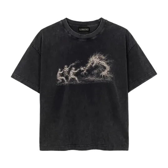 Bandit Tee in Washed Black