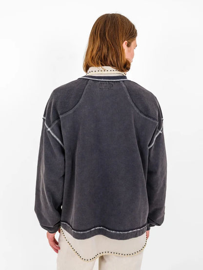 Treka Long Sleeve in Washed Grey Sweatshirt