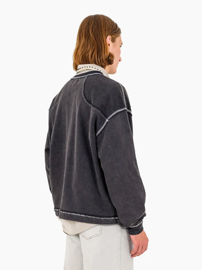 Treka Long Sleeve in Washed Grey Sweatshirt