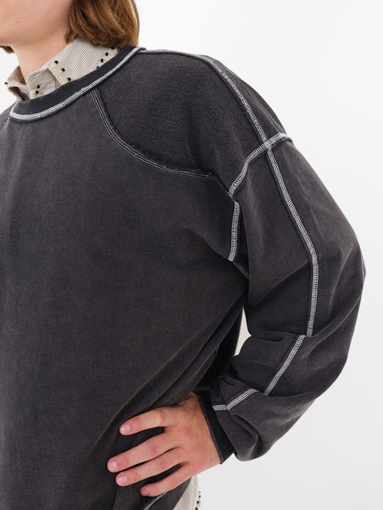 Treka Long Sleeve in Washed Grey Sweatshirt