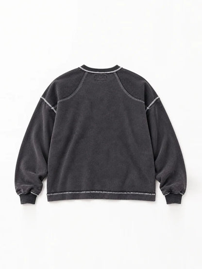 Treka Long Sleeve in Washed Grey Sweatshirt