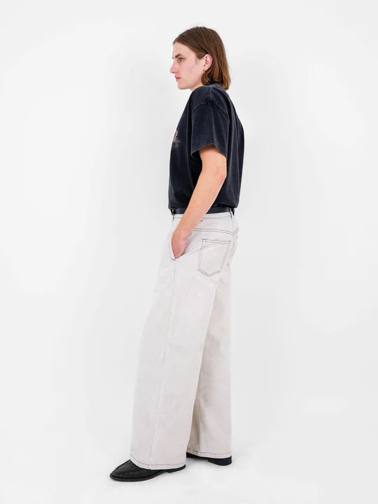 Uniform Wide Leg Pant in Dust Stone