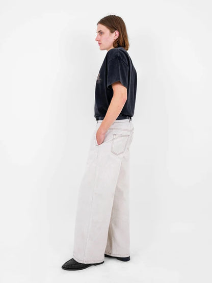 Uniform Wide Leg Pant in Dust Stone