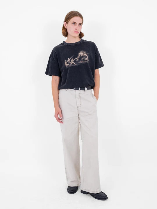 Uniform Wide Leg Pant in Dust Stone