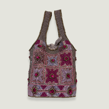 Lys - Cotton Bag With Beads Embroidery