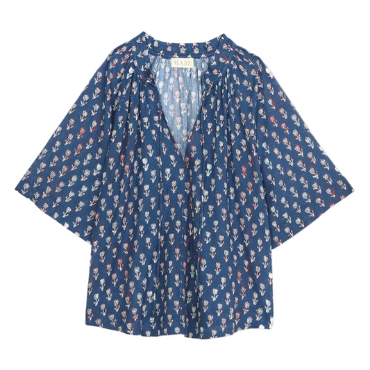 Ari Print Gathered Top