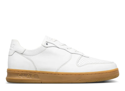 White Leather Light Gum Sneakers