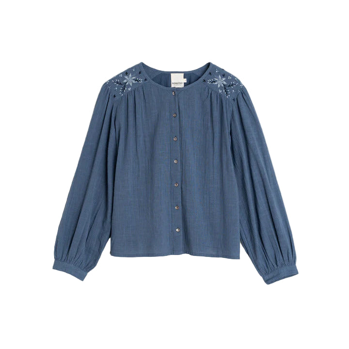 EMBROIDERED BOXY SHIRT