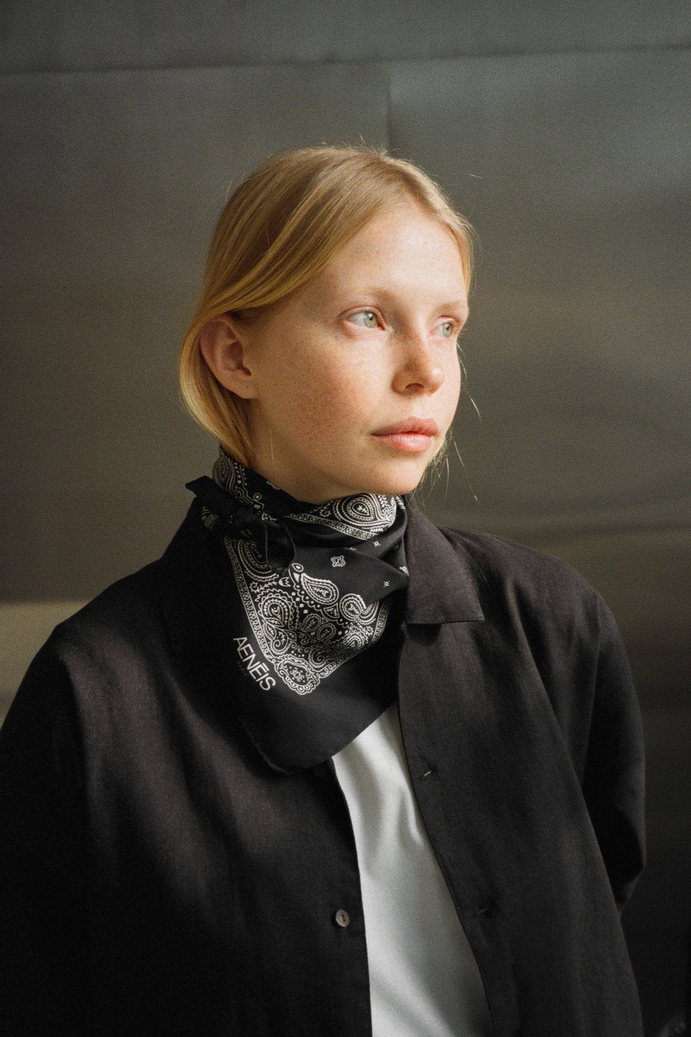 Minimal Bandana Silk Scarf 68cm