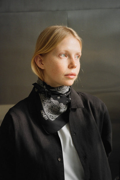 Minimal Bandana Silk Scarf 68cm