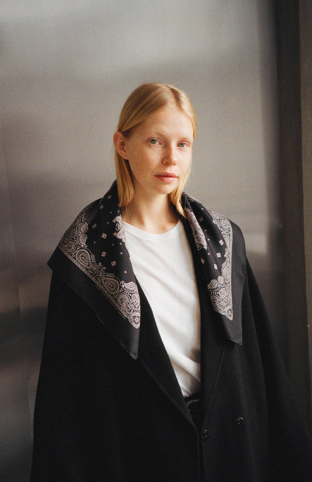 Minimal Bandana Silk Scarf 68cm