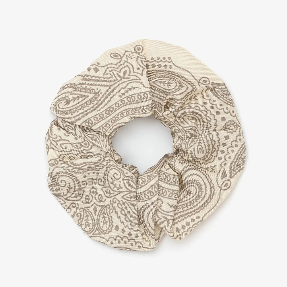 Minimal Bandana Silk Scrunchy