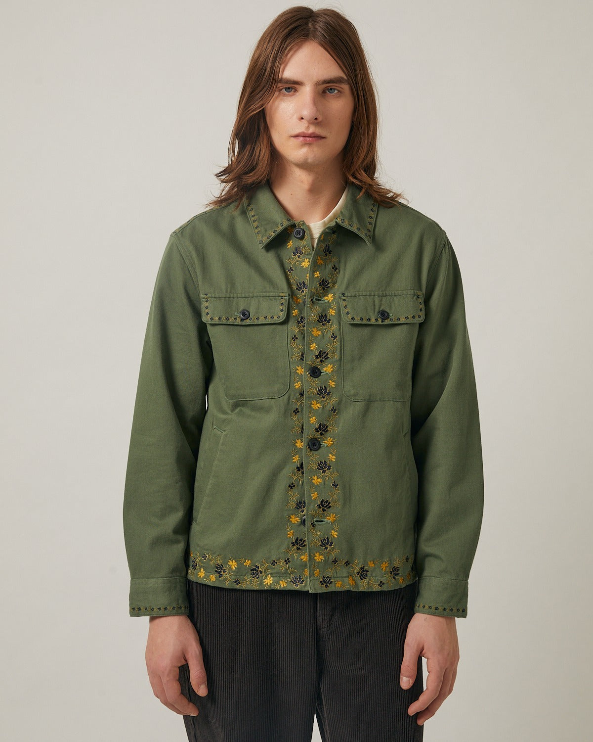 Embroidered Military Jacket