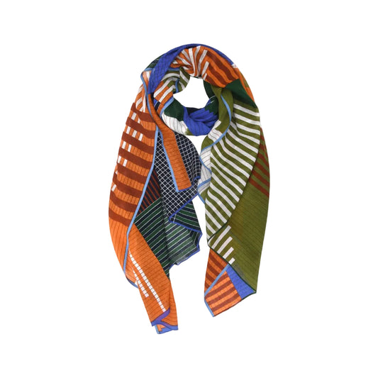 D - Teal Cascade Scarf