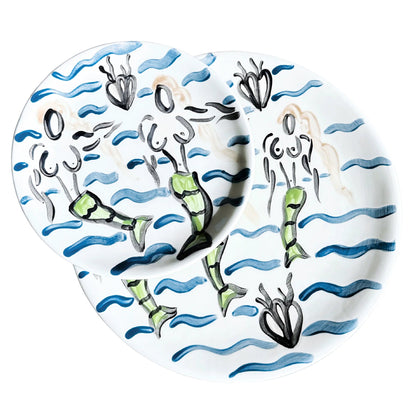 Mermaids & Waves 2 Dessert Plate 24cm