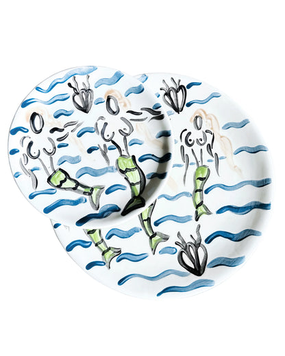 Mermaids & Waves 2 Side Plate 16cm